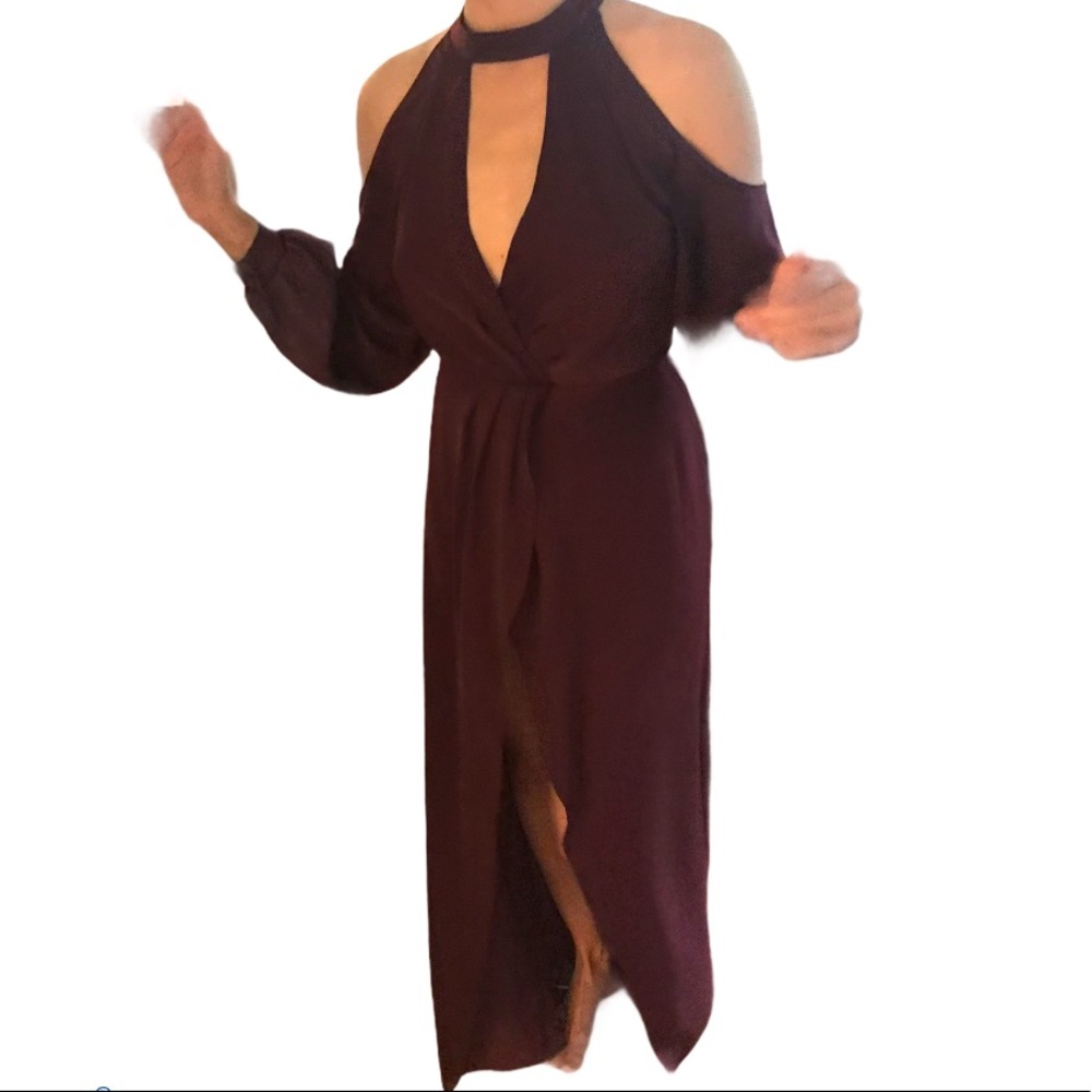 Lush maroon romper dress - Picture 6 of 7